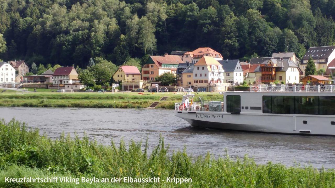 Ferienappartements Elbaussicht - Krippen Bad Schandau Eksteriør bilde